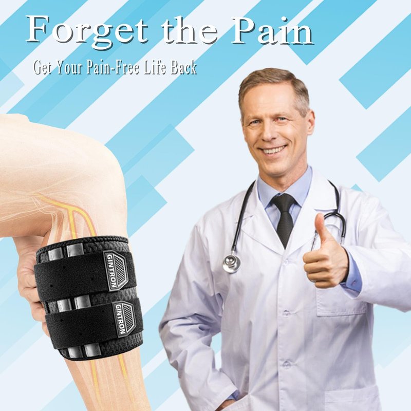 GINTRON Sciatica Pain Relief Brace Devices, Sciatica Nerve Knee Brace with Wider Pressure Pads, Sciatic Ease Pain Relief Calf With Dual Support Targeted Compression for Sciatic, Hip