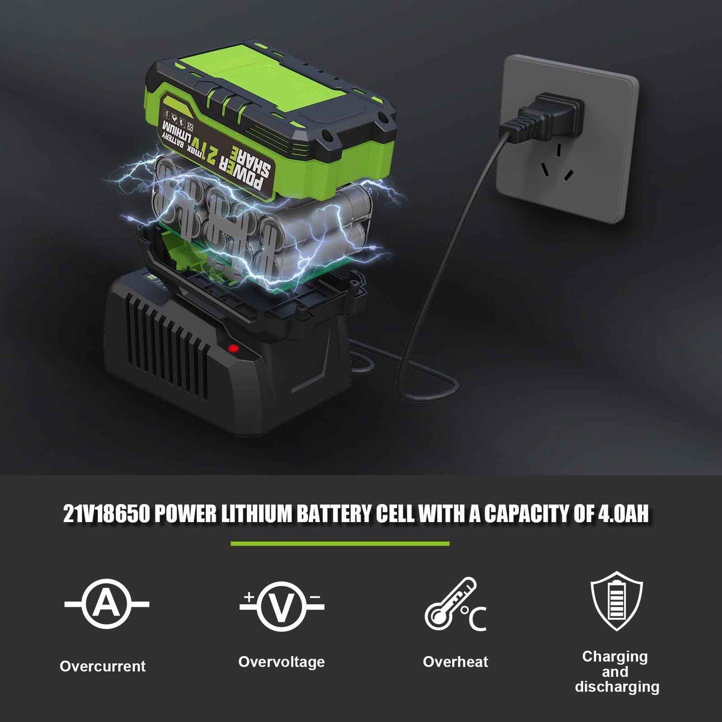 L FINE Cordless Impact Wrench 1/2 inch, 600N.m (405Ft-lbs) Power Impact Drill Kit Tools, 3200RPM High Torque Brushless Motor Impact Driver, 2 x 4.0Ah Battery, 5 Sockets, Charger, Electric Impact Gun