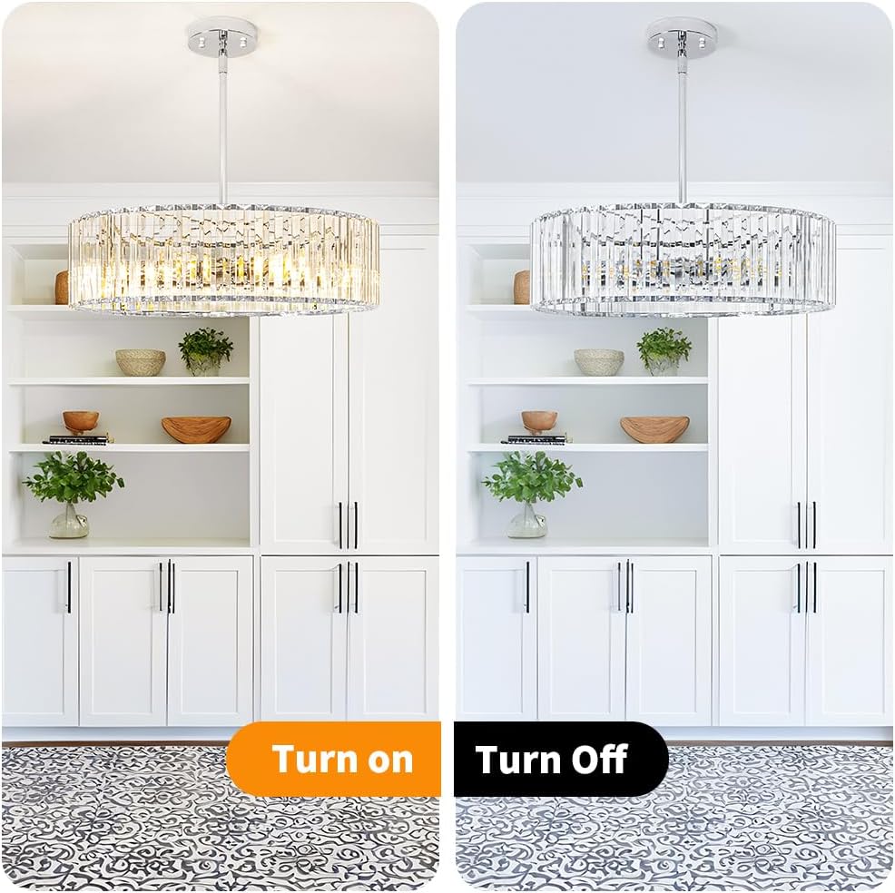 Modern Gold Crystal Ceiling Light Fixture - 11-Inch Semi Flush Mount Chandelier for Kitchen & Entryway
