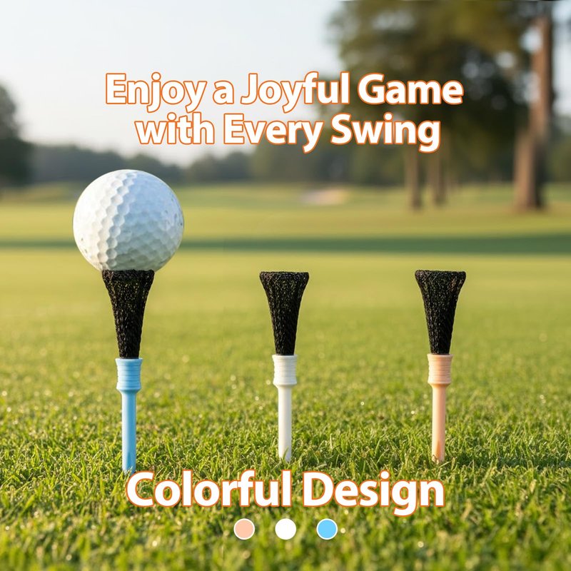 Potiera 6 Pack Golf Tees Plastic 3-1/4, Unique Golf Gifts for Men Golfers, Premium Golf Stuff Funny Golf Accessories for Men, Widened Top More Stable, Reduce Friction Side Spin, Enhanced Durability