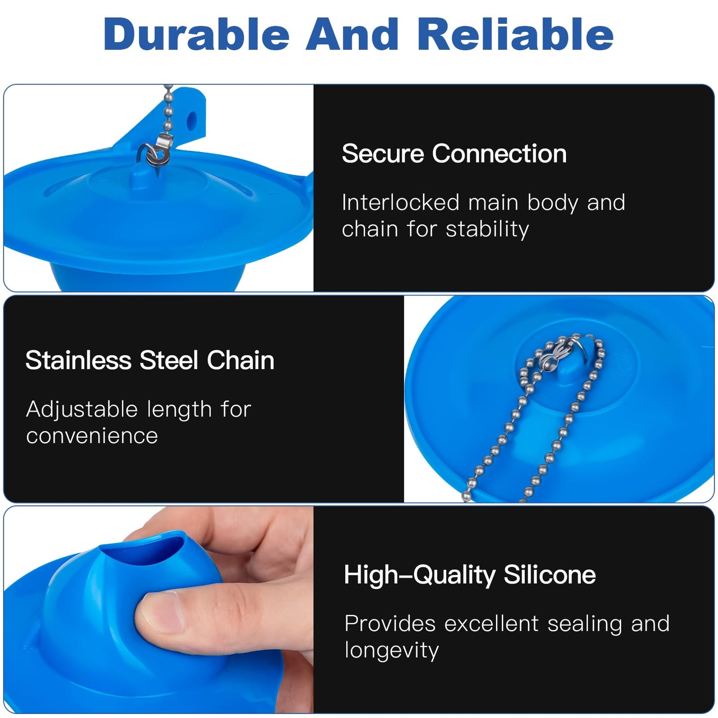 3 Inch Toilet Flapper Replacement, Large Premium Toilet Tank Flapper Fit for Gerber, Silicone Stopper Flapper Repair Parts 3 Inch Toilet Flush Valve, Easy to Install