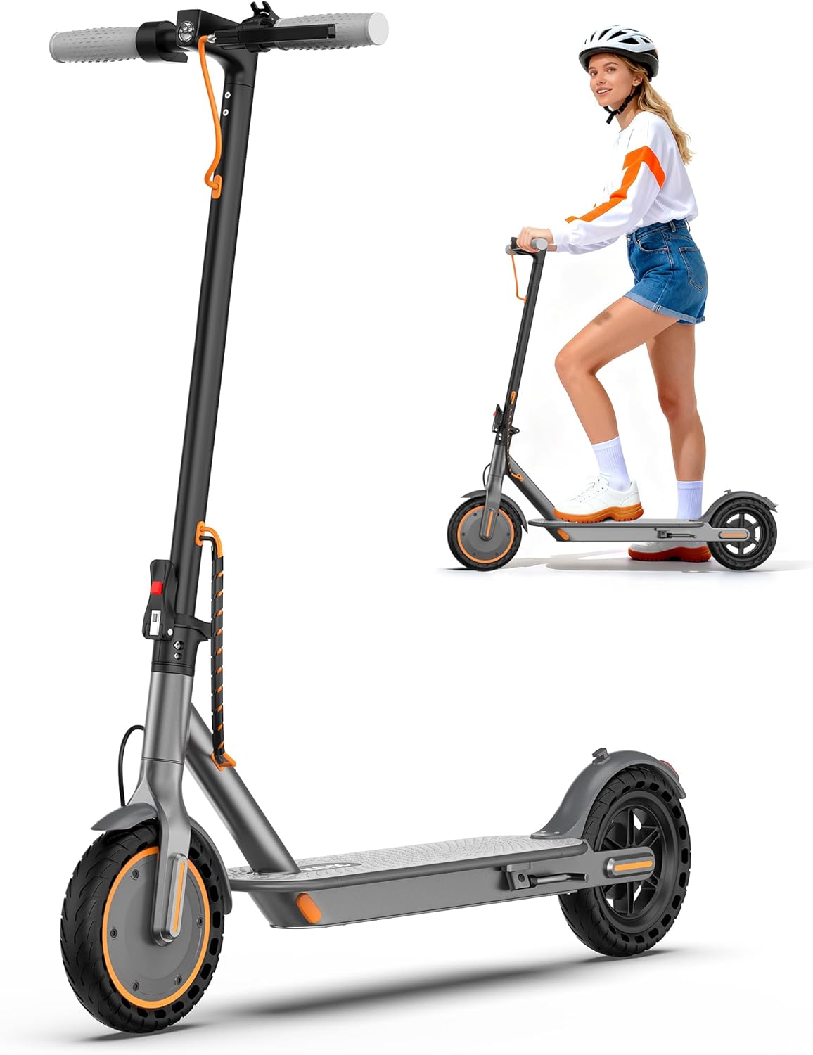 NAVIC Electric Scooter - Dual Suspension, 350W/500W Motor, 19/22 Mph, Foldable Design, 8.5”/10" Tires
