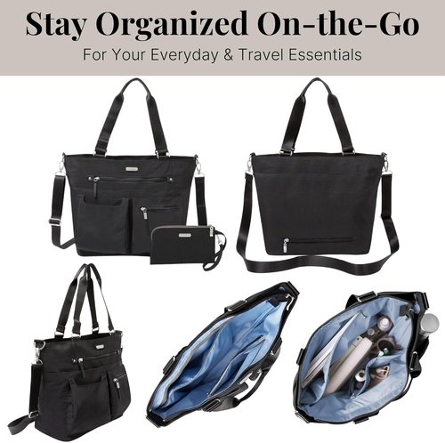 Baggallini Any Day Tote - Stylish Tote Bag with RFID Phone Wristlet | Versatile and Functional