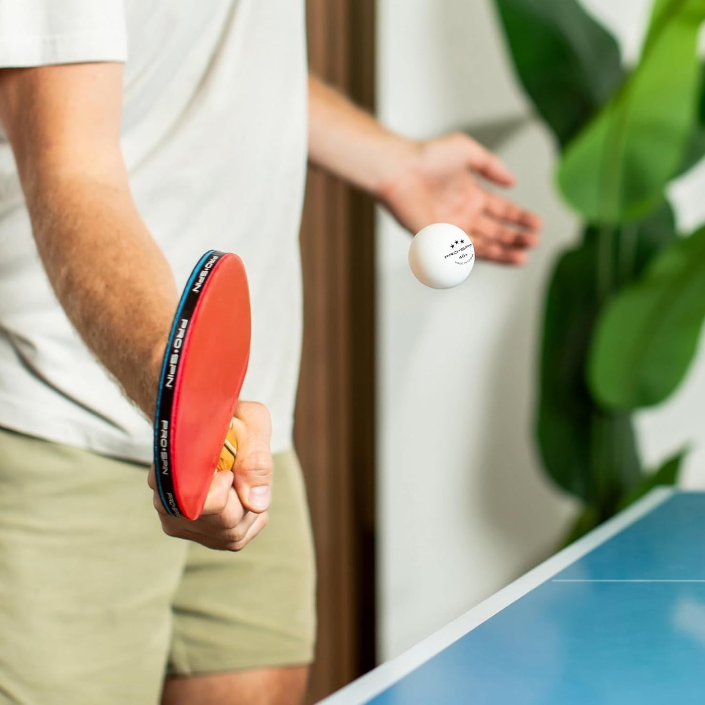 PRO-SPIN Ping Pong Balls - 3-Star Premium Table Tennis Balls | High-Performance 40+ ABS | Ultimate Durability (White/Orange, 4-Pack)