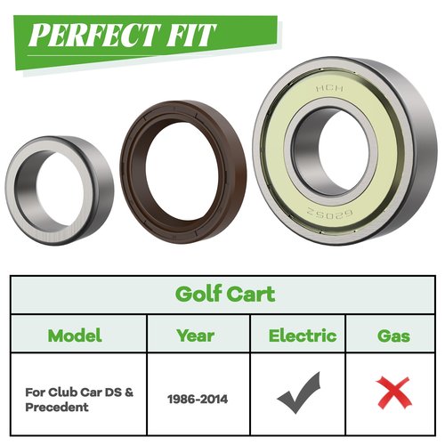 10L0L Golf Cart Rear Axle Bearing Bushing & Oil Seal Kits for Club Car DS & Precedent 1986-2014 Electric Golf Cart,Bearing Shaft Kit Replace OEM# 1011291 1014207 1013794
