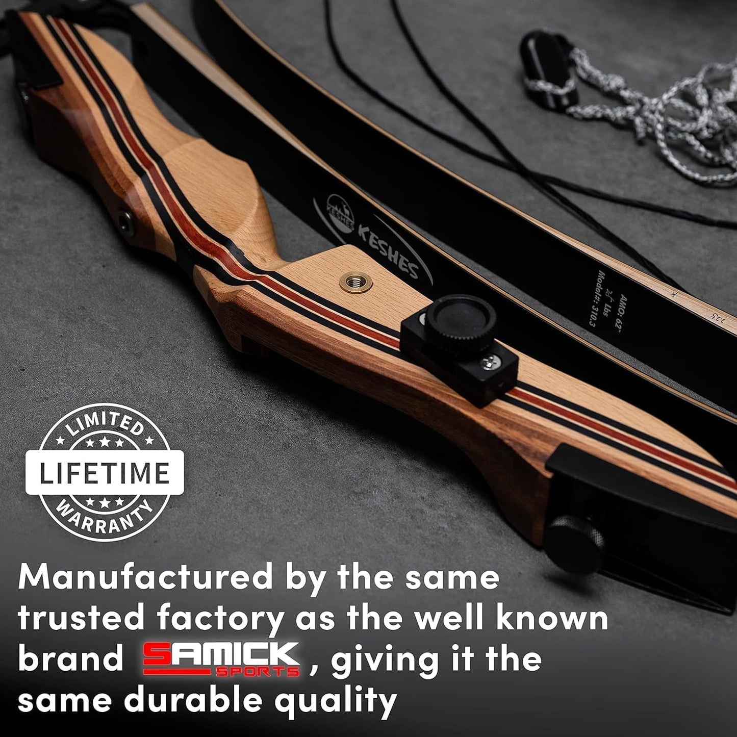 KESHES Takedown Recurve Bow and Arrow Set for Adults & Teens 62" - 15-60lb Draw Weight, Right & Left Handed Bows - Archery Set with Bowstring, Arrow Rest, Stringer Tool, and Bow Sight - 40 Left Hand