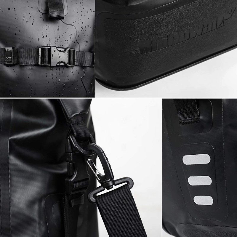 Rhinowalk 20L Bike Bag Waterproof Bicycle Pannier Rear Seat Bag for Cycling Bicycling Traveling Riding, Black