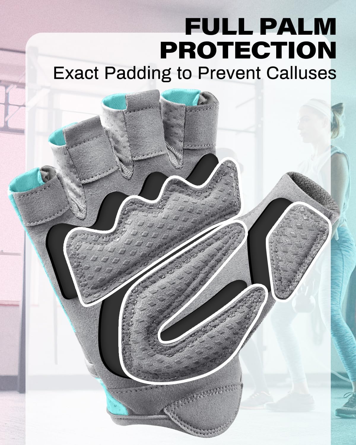 VINSGUIR Workout Gloves - Breathable Weight Lifting Gloves for Men & Women | Excellent Grip & Cushion Pads