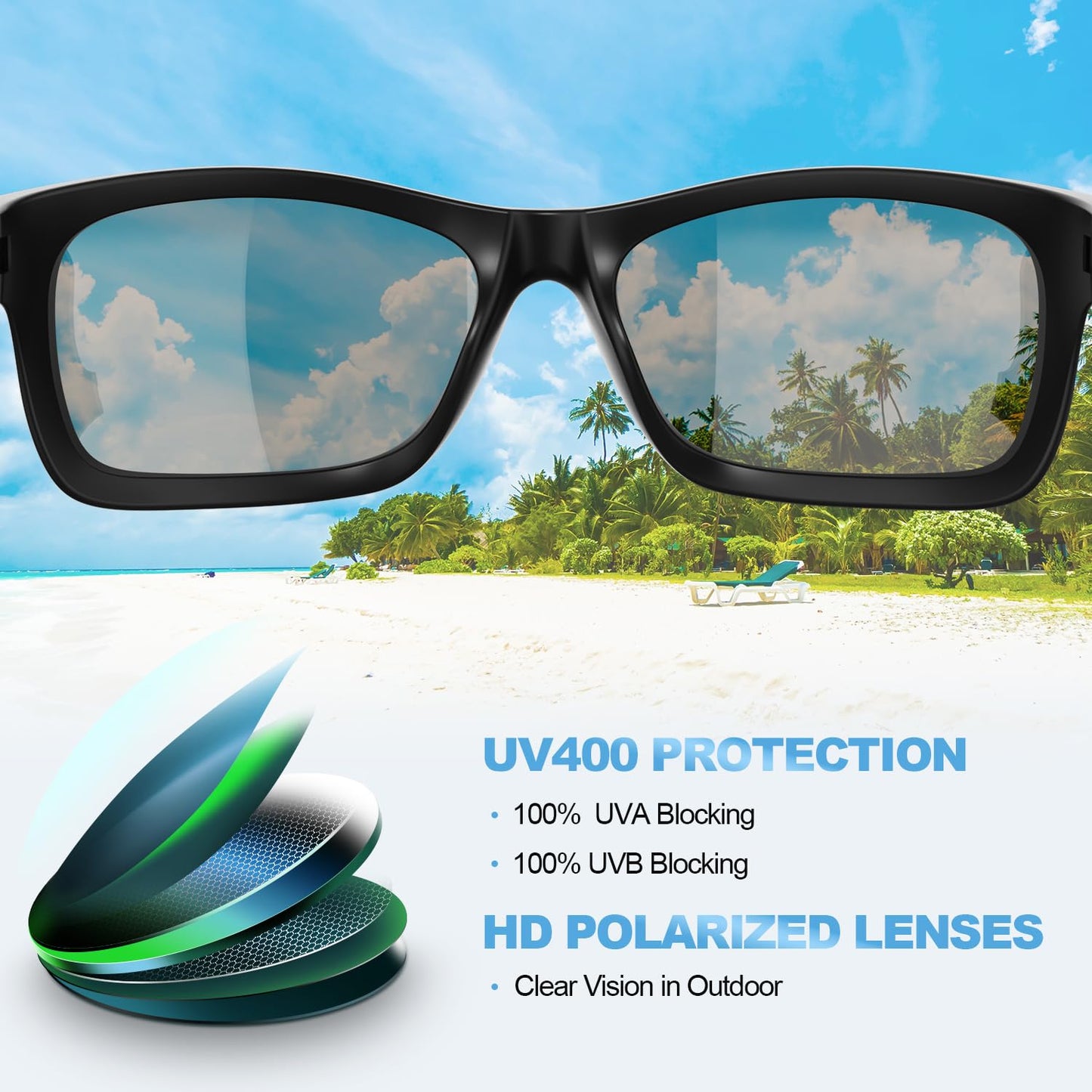 DEAFRAIN Kids Sunglasses for Boys Girls Unbreakable Flexible Frame Polarized Sports Youth Baseball Running Fishing Glasses for Age 7-14