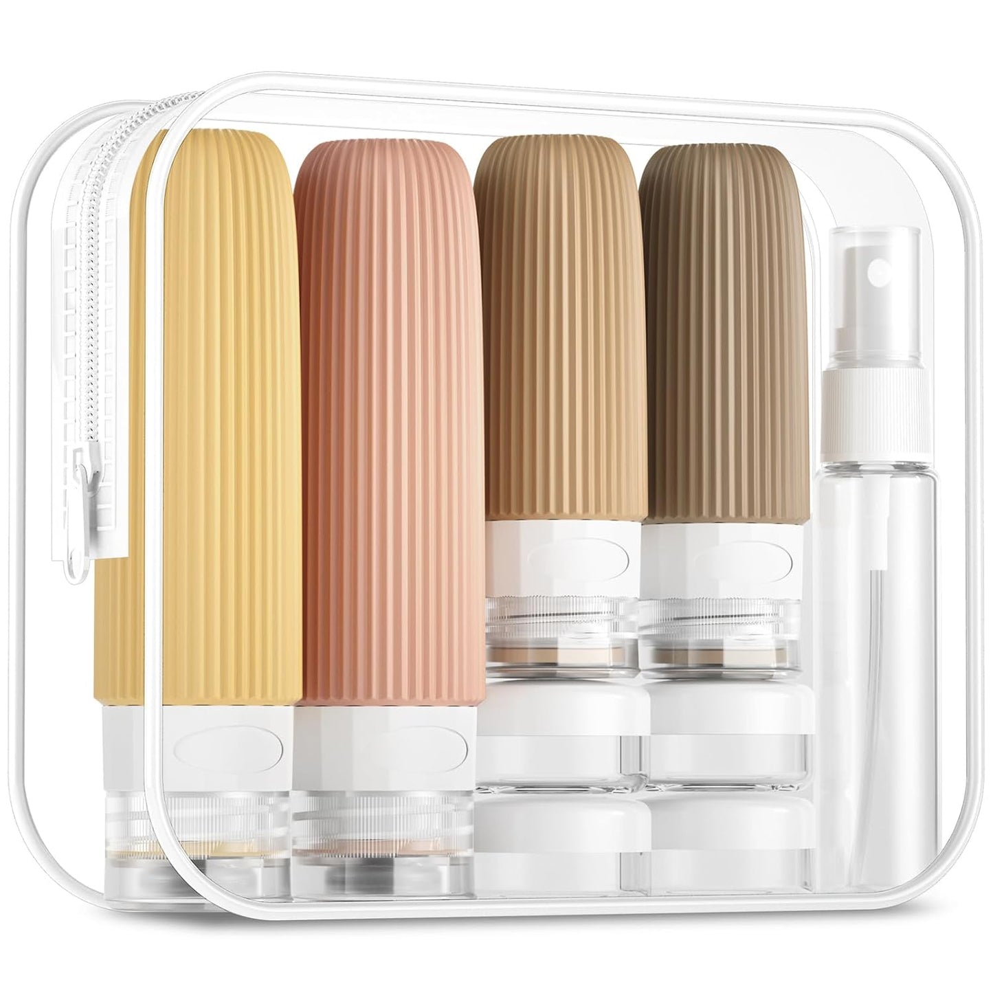 Mrsdry Travel Bottles Set - 16 Pack TSA Approved Leak-Proof Silicone Containers for Toiletries