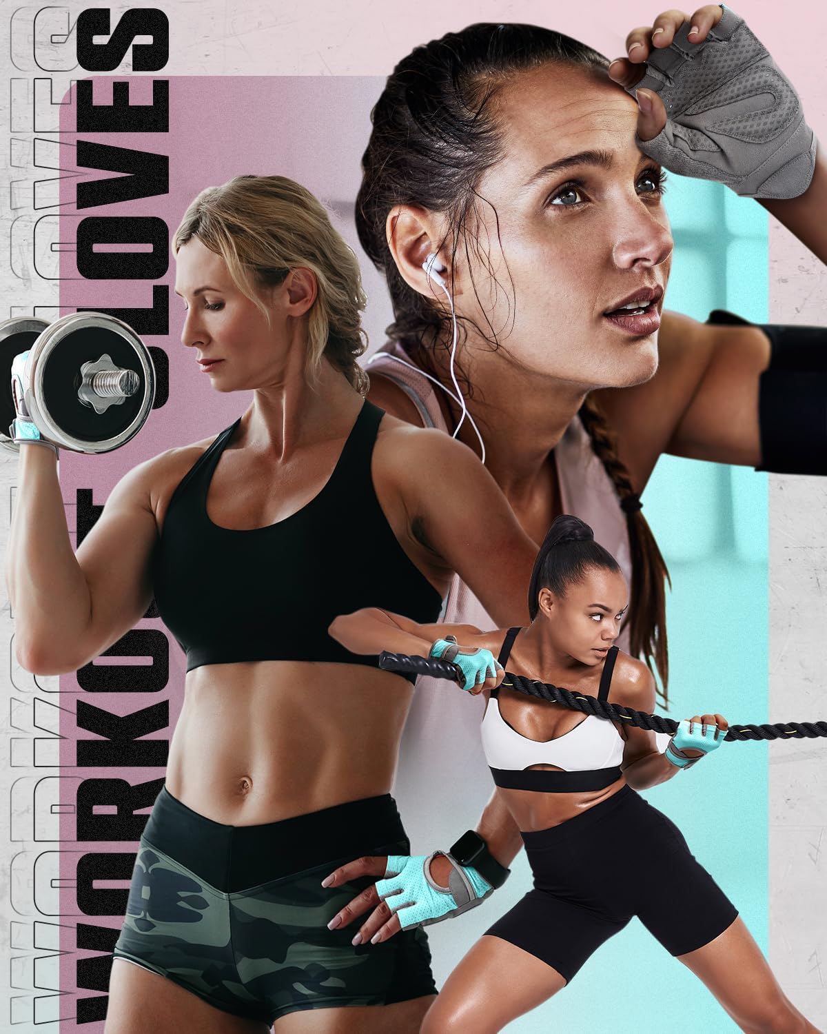 VINSGUIR Workout Gloves - Breathable Weight Lifting Gloves for Men & Women | Excellent Grip & Cushion Pads