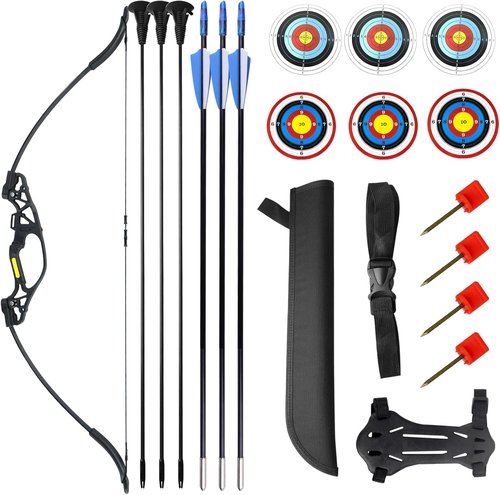 40" Archery Set - Youth Bow and Arrow for Beginners | Adjustable 10-15 lbs for Training & Skill Improvement