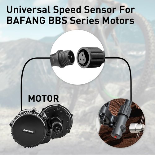 E-Mangue Ebike Speed Sensor for BAFANG BBS01B BBS02B BBSHD Mid Motor UART Version, Electric Bicycle Speedometer, Speed Detection Accessory Conversion Kit