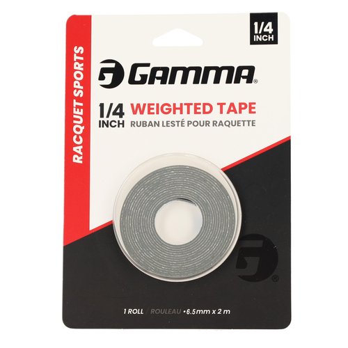 Gamma Weighted Tape – Adjustable Paddle & Racquet Weight for Enhanced Control, Power & Speed – Customizable Tape for Pickleball, Tennis, Padel - Gray, 1/2" Roll
