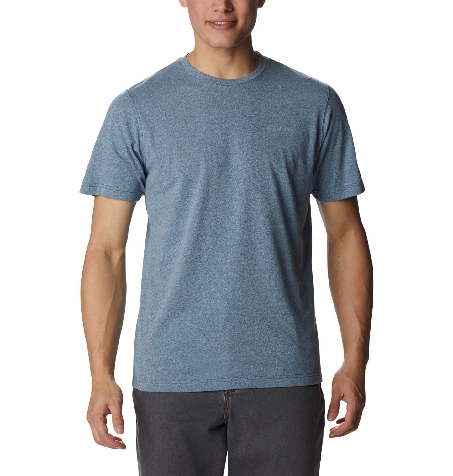 Columbia Men's Thistletown Hills Short Sleeve, Dark Mountain/Sky Blue, X-Large
