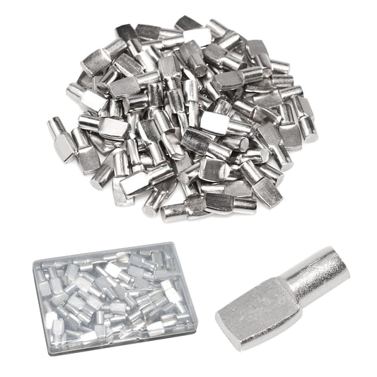 Benkyo 6mm Shelf Pins 6mm Shelf Pegs for Cabinet Shelves and Bookshelf Metal Shelf Support Pegs for Adjustable Wood Shelving Pegs to Hold Shelves （80 Piece）