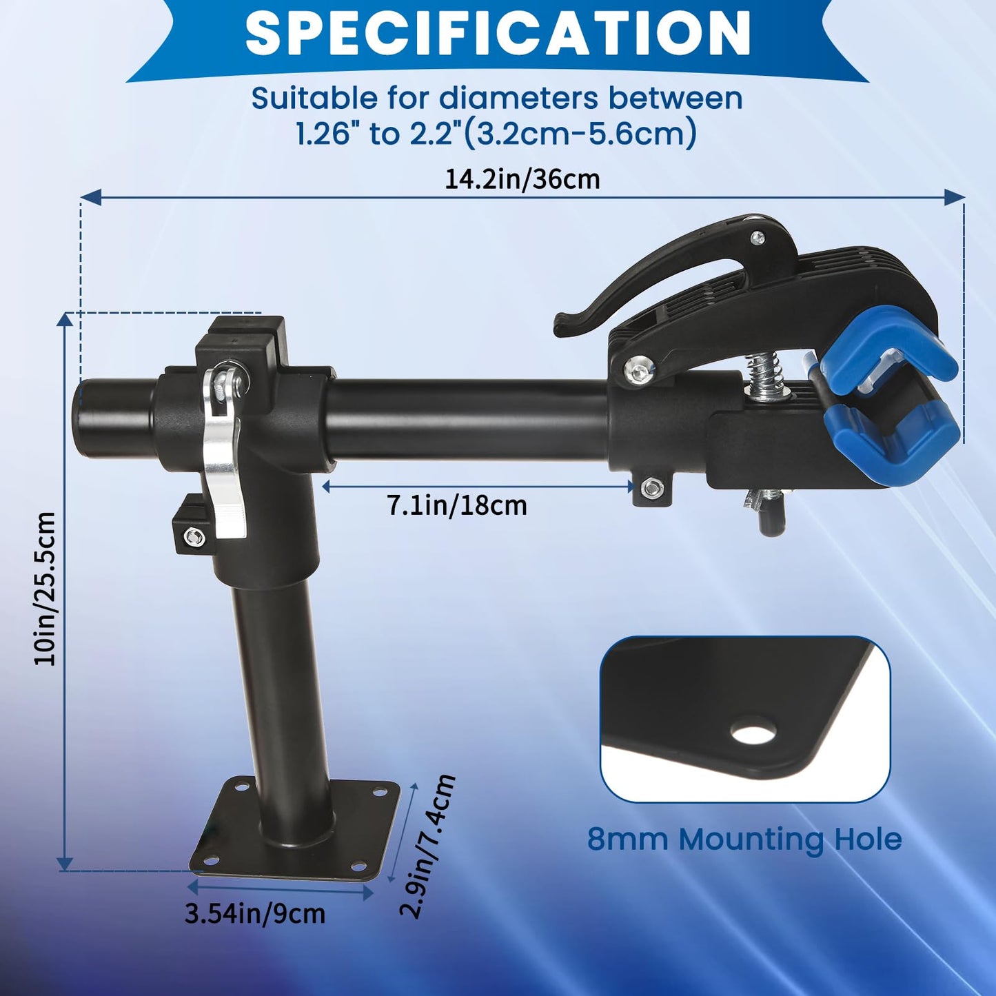 IVWNNN Bike Repair Stand Hold Up to 45 Ibs Bicycle Rack Workstands with Adjustable Clamp for Various Bicycle Maintenance and Repair Bike Work Stand