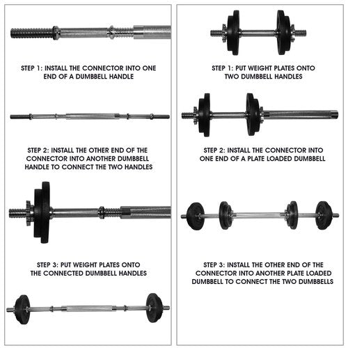 Yes4All Dumbbell Adjustable - 40lbs + Connector