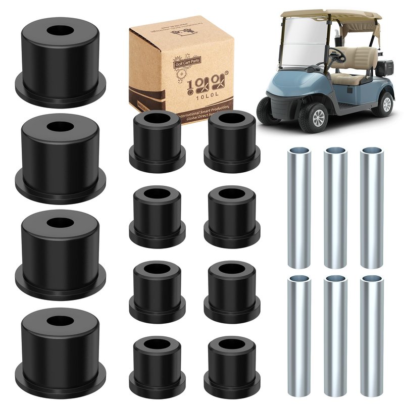 10L0L Complete Rear Leaf Spring Bushing Sleeves Kit for EZGO RXV 2008-up Electric & Gas Golf Cart, Replace OEM 620160 620161 624030