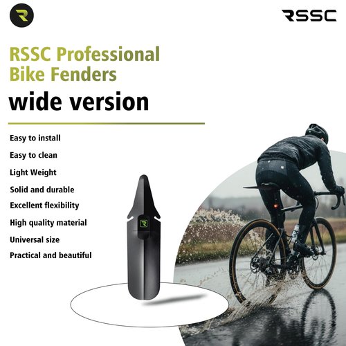 Rsscsports Style Bike Fender - Bike Mud Guard Fits for 23-35mm Tires, Tool-Free Mount Lightweight MTB Bike Mud Guard & Stable Back Fender, The Essential Mud Guards for Bikes MTB Cycling(Color 10)