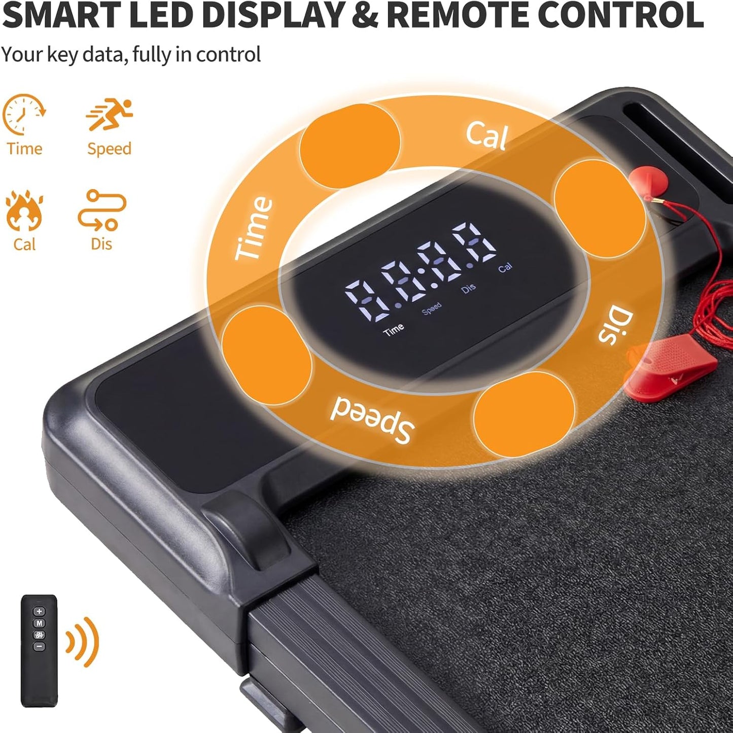 NEWBULIG Under Desk Treadmill - Portable Electric Walking Pad with Remote Control | Quiet Home Fitness Machine