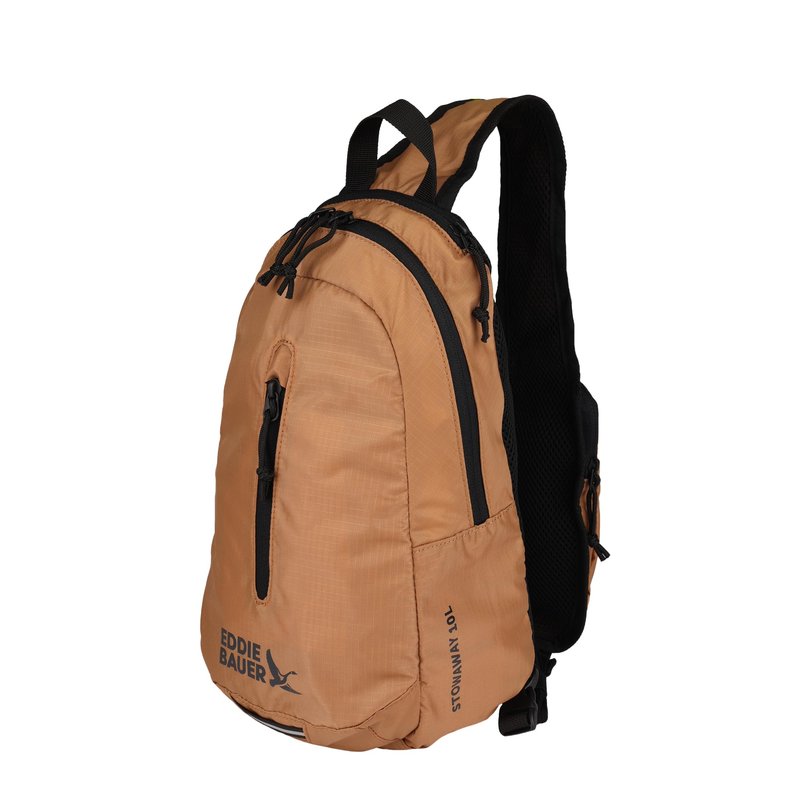 Eddie Bauer Stowaway Packable Sling Bag | Travel | Outdoor | Lightweight | Compact | Ripstop Nylon, Tobacco-10L