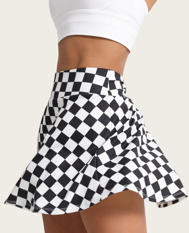 VOTUGUBY Women's Tennis Skirt Pleated Athletic Skirt with Shorts Pocket High Waisted Checkered Golf Skort for Workout Pickleball L