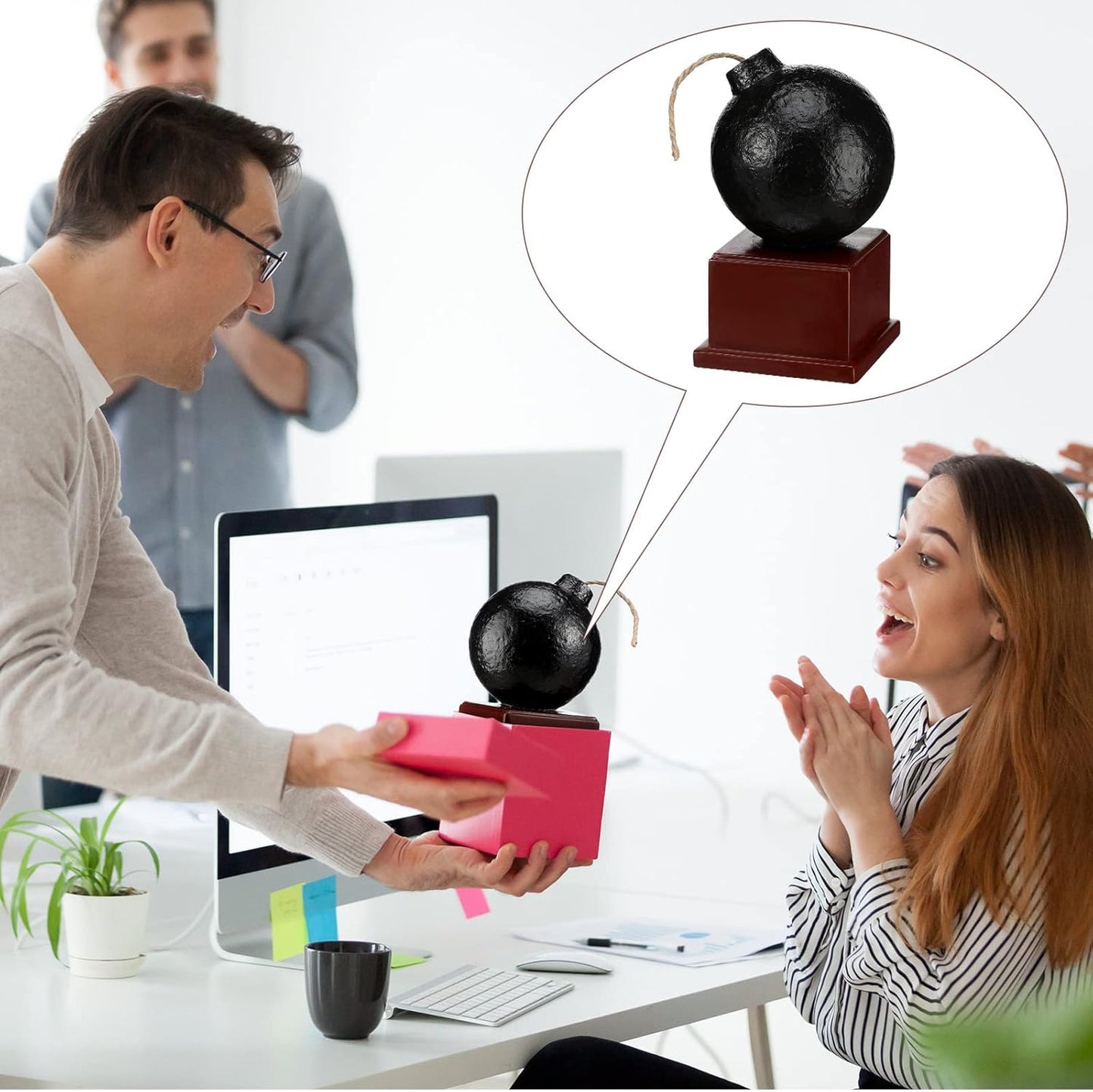 Nosiny 5.5 Inch Bomb Trophy - Fun Army Bomb Award for Office Parties | Perfect for Adults & Teens