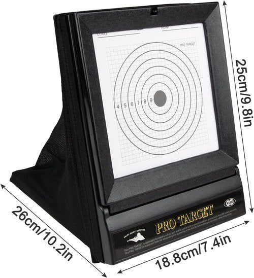 EZYoutdoor Portable Airsoft Target Trap - Foldable BB Gun Practice Net with Mesh Catcher & Replaceable Targets