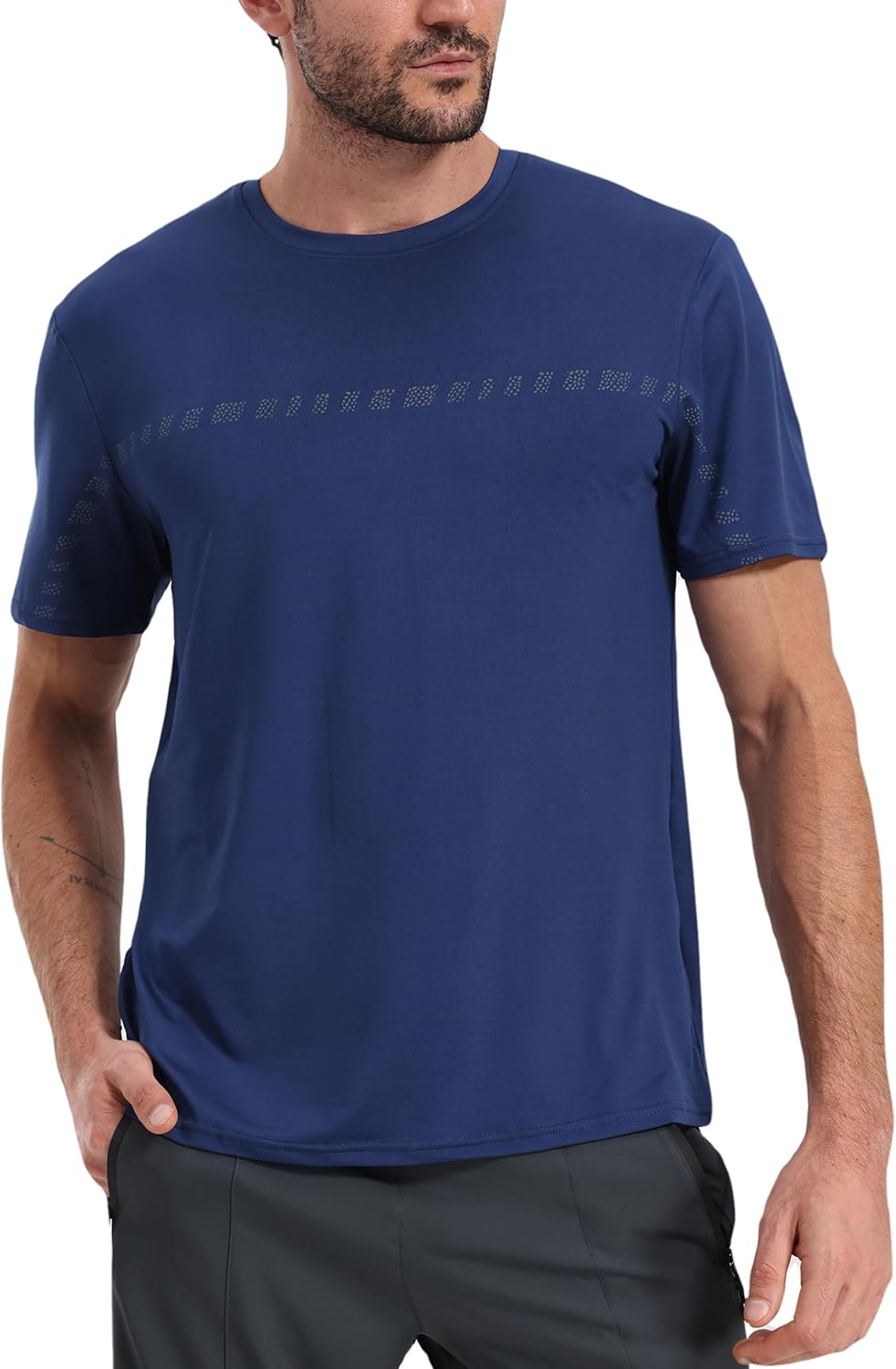 RPOVIG Men's Athletic Workout T-Shirts - 5 Pack Hipster Running Shirts | Comfortable Fit