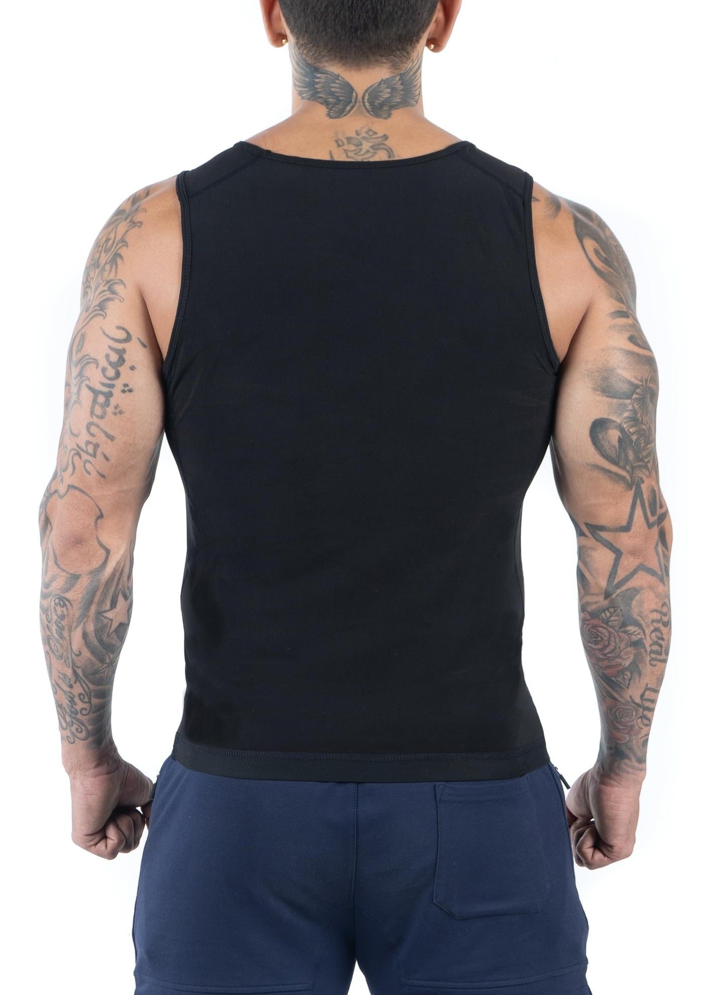 Kewlioo Men's Heat Trapping Pullover Sweat Enhancing Vest - Sauna Suit Shirt Compression Vest Shapewear Top for Gym Exercise