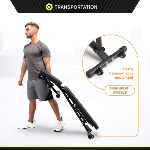 Circuit Fitness Adjustable Utility Weight Bench - Adjustable Six Position Mechanism AMZ-617BN