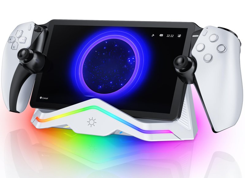 Upgraded for PlayStation Portal Charging Dock with Fast Charging & LED Indicator - Magnetic USB-C Adapter Included (2 Pcs) - Charging Stand for PS Portal (Not Compatible with Protective Cases)