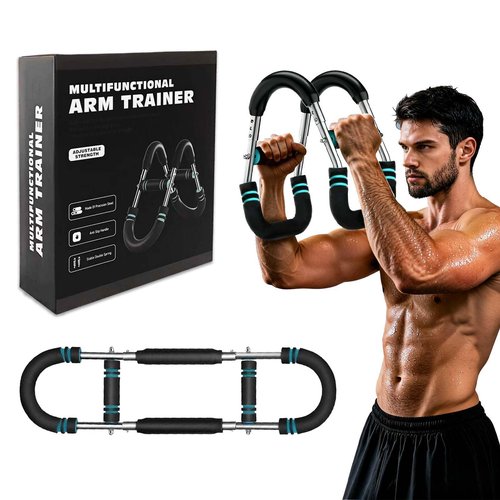 Twister Arm Trainer, Chest Workout Equipment 40-100lb Adjustable Arm Trainer, Twister Arm Trainer, Portable Power Twister Bar, Detachable Design Fitness Anywhere (Blue)