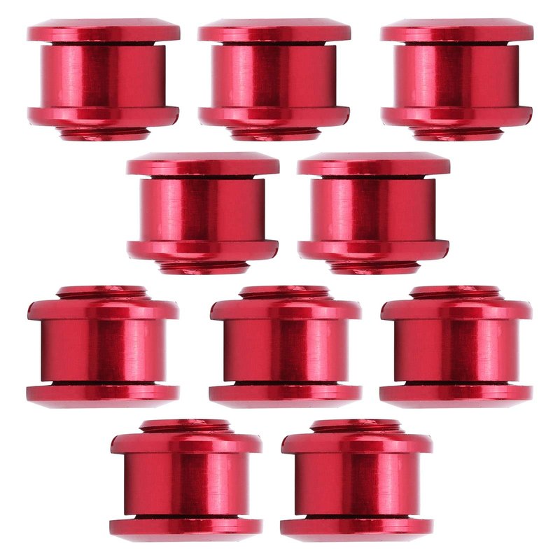 Pwshymi 10PCS Chainring Bolts CNC Crankset Chain Ring Single Speed Chainring Bolts Red Chainring Bolts Bicicletas y piezas de repuesto