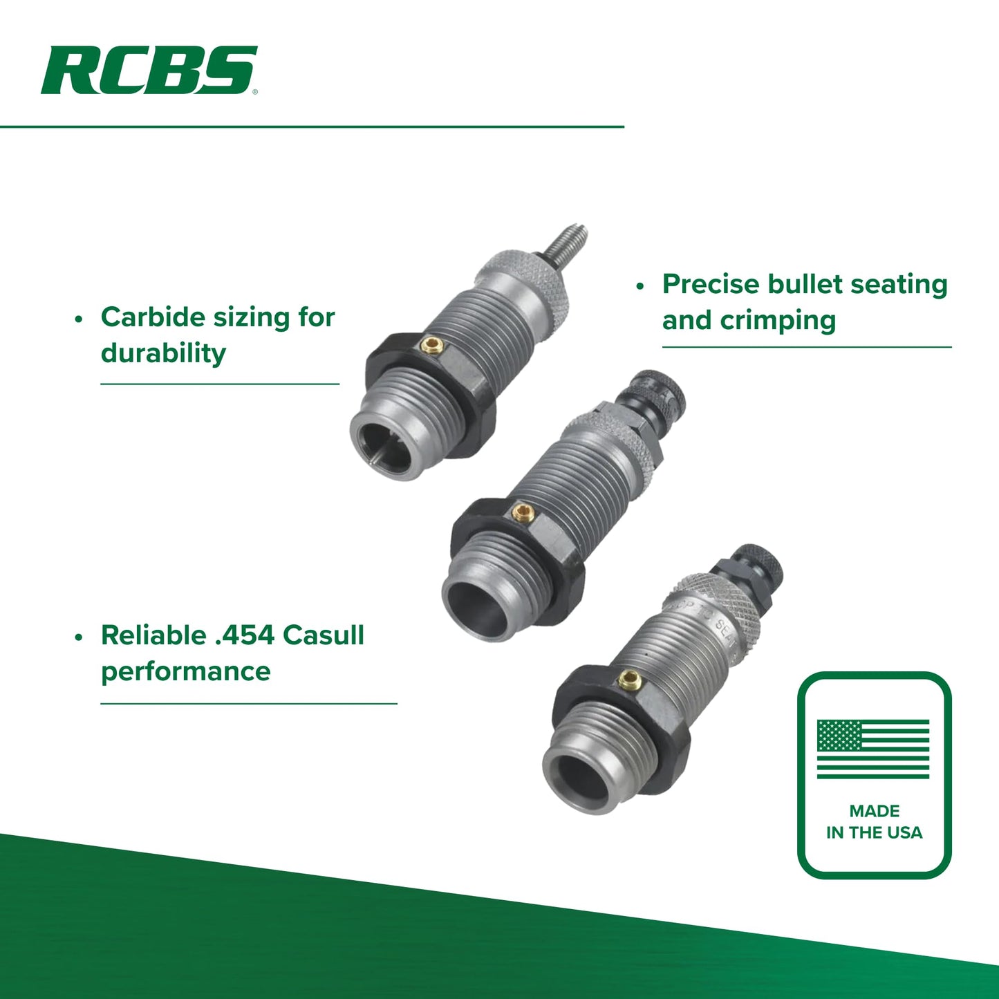 RCBS .454 Casul 3-Die Carb Set