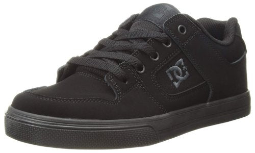 DC unisex-child Pure Elastic Skate Shoe, Charcoal Black, 13 Little Kid