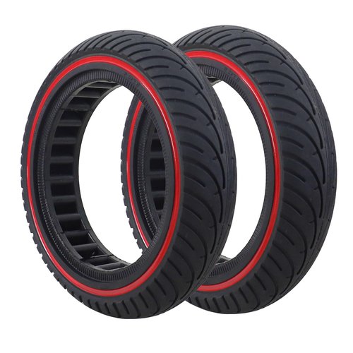 2-Pack Red 8.5x2 Solid Tire,8.5 inch Scooter Tire,Front or Rear Replacement Solid Tires for m365 pro/gotrax gxl V2/gotrax XR, 50/75-6.1 Scooter Wheels 8 1/2''