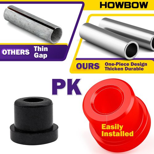 Ezgo RXV Rear Bushing Kit, Golf Cart Rear Leaf Spring and Shackles Polyurethane Bushings and Sleeves for 2008-Up EZGO RXV Electric and Gas, GolfCart Suspension Replace Parts 620160 624030 620161