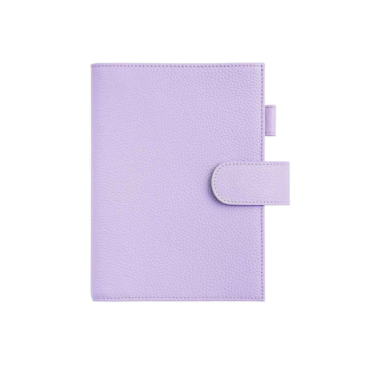 Moterm Leather Cover for Stalogy B6 - with Back Pocket, Pen Loop and Card Slots (Pebbled-Lavender, B6+)