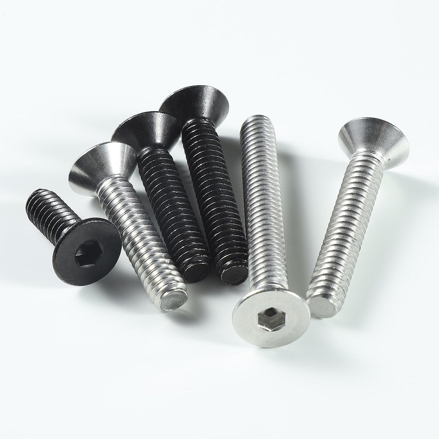 BNUOK 3/8-16 Bolt, 3/8-16 x 1 Inch Flat Socket Head Screws 15Pcs, 304 Stainless Steel 18-18 Countersunk Bolts, Full Thread, with Hex Spanner