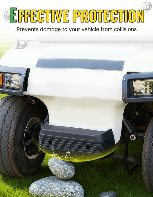 Front Bumper Assembly & Brush Guard Compatible with Club Car DS 1993-up Gas Electric Golf Cart Accessories, Durable Plastic Front Fascia Replacement OEM 1016868 for Club Car DS Bumper