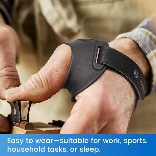 Velpeau Flexible CMC Thumb Brace - Soft Rubber Thumb Splint for Arthritis Pain and Support, Comfort Cool Thumb CMC Restriction Splint, Thumb Stabilizer for CMC Joint for Women and Men (Left Hand - M)