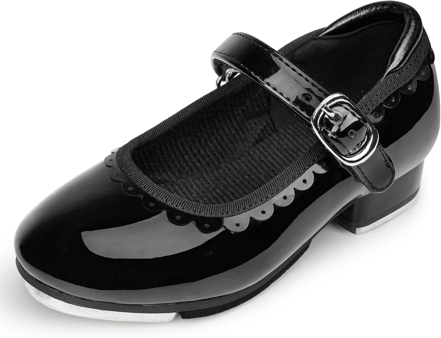 Stelle Tap Shoes for Girls - Easy Strap Scallop Design | Toddler to Big Kid Sizes Available