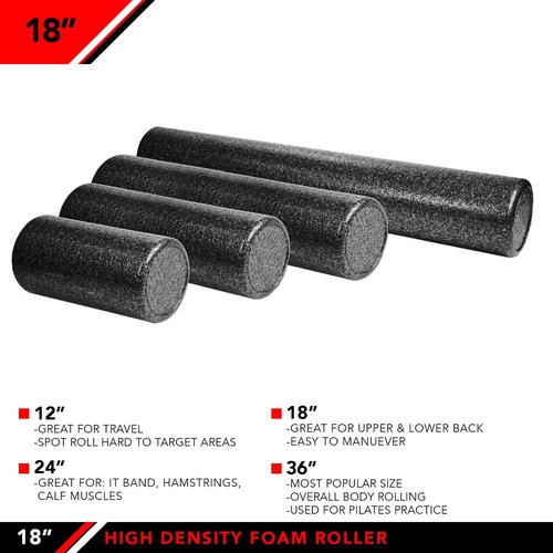 JFIT High Density Foam Roller - EPP Deep Tissue Massage Tool for Muscle Recovery & Myofascial Release
