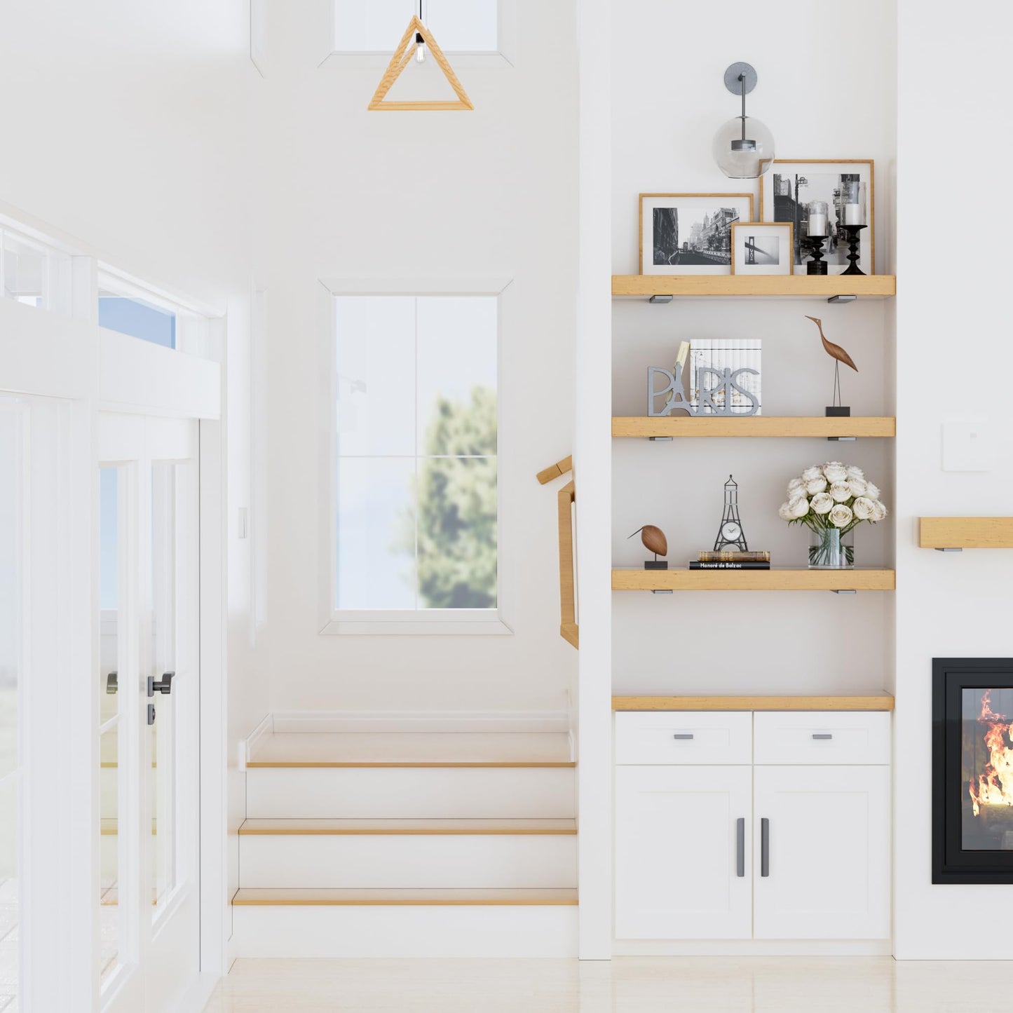 Heavy Duty Metal Shelf Brackets 4-Inch, Set of 4, Modern Black Matte Finish, 1/5" Thick Steel, Easy-to-Install, Strong Support for Shelves, Versatile & Stylish