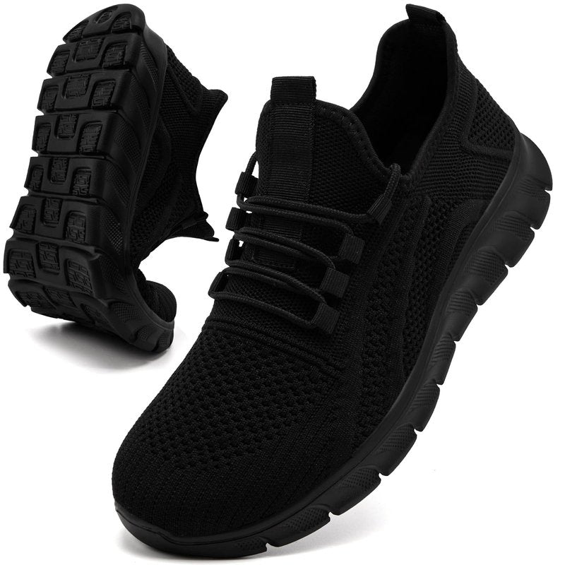 RJYWGS Mens Shoes Black Sneakers for Men Running Tennis Gym Athletic Shoes Workout Comfortable Men Black Size 11