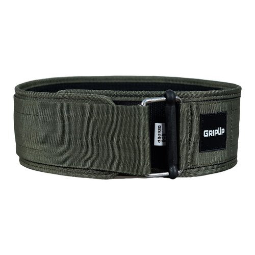 GripUp Self-Locking Weight lifting Belt AUTO LOCK 4 Inch Gym Belt Adjustable Buckle For Fitness Powerlifting Bodybuilding Weightlifting Deadlift Olympic Cross Training Back Support Men & Women (Green, XX-Large)