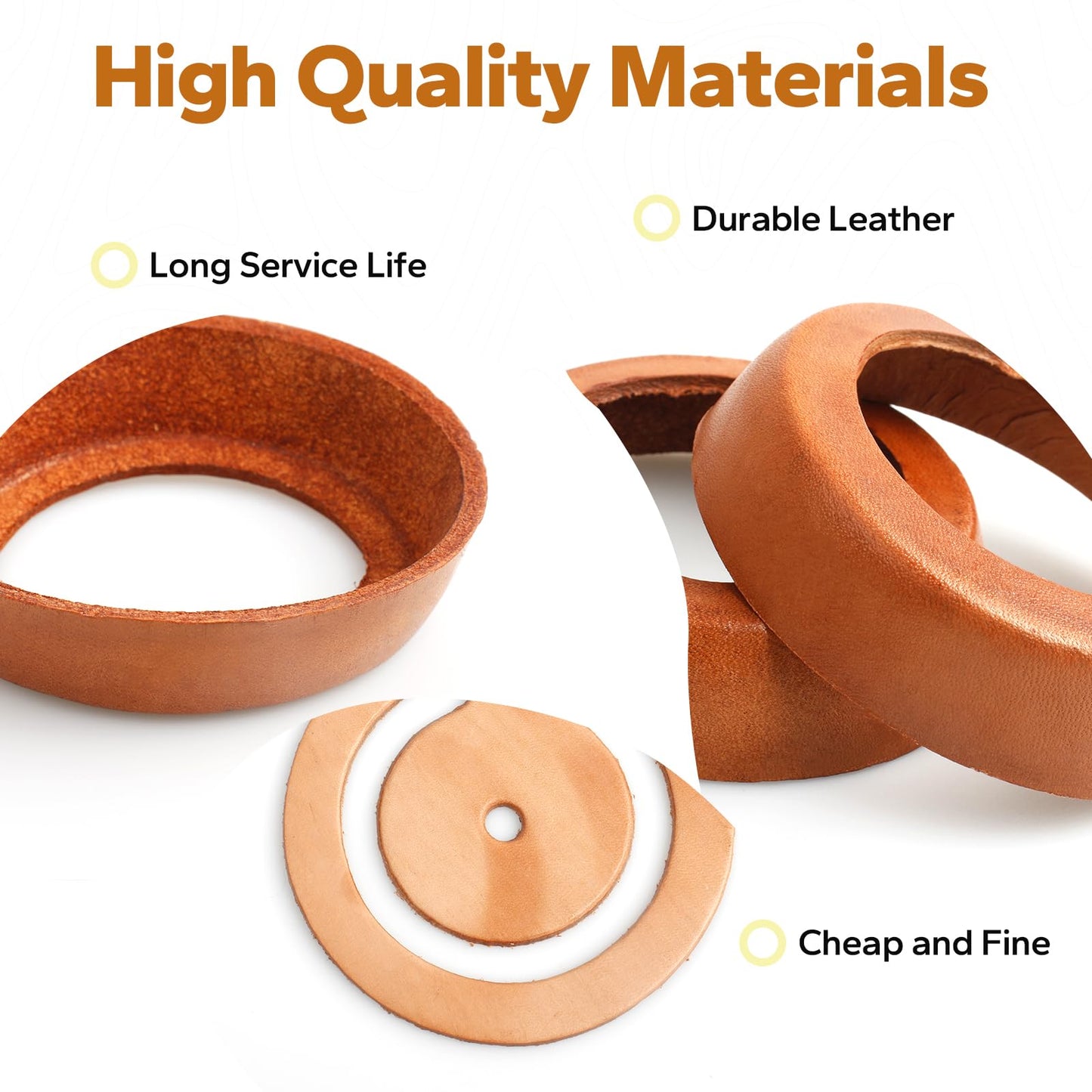 Pitcher Pump Well Kit with No. 2 Replacement Parts – Includes Lower Valve Leathers & Leather Cups for Hand Well Pump Maintenance Kit for Pitcher Pumps