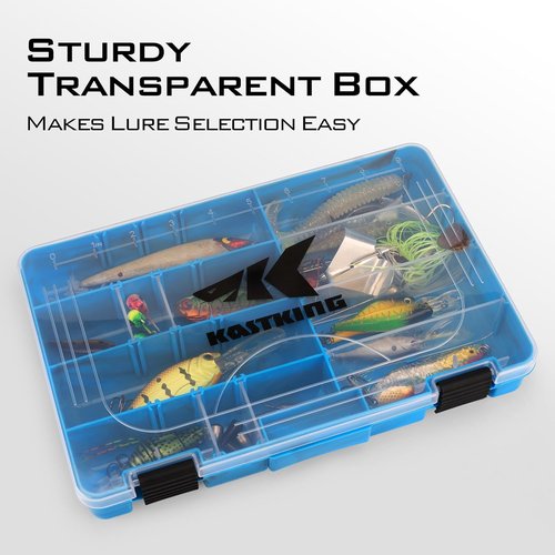 KastKing Tackle Boxes - Durable Plastic Storage Organizer with Removable Dividers | 2 or 4 Pack Options